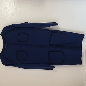 Andrea Jovine Petite Blue Dress with Black outline XS